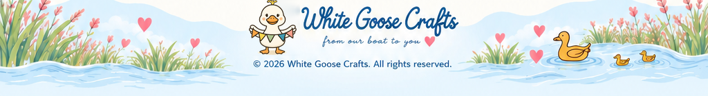 White Goose Crafts canal-side footer artwork